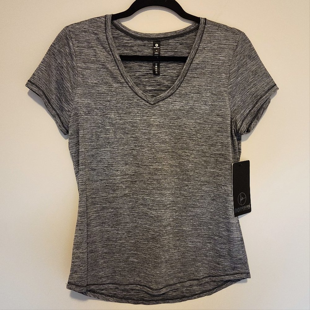 90 Degree By Reflex Gray Heather Short Sleeve Tee/NWOT